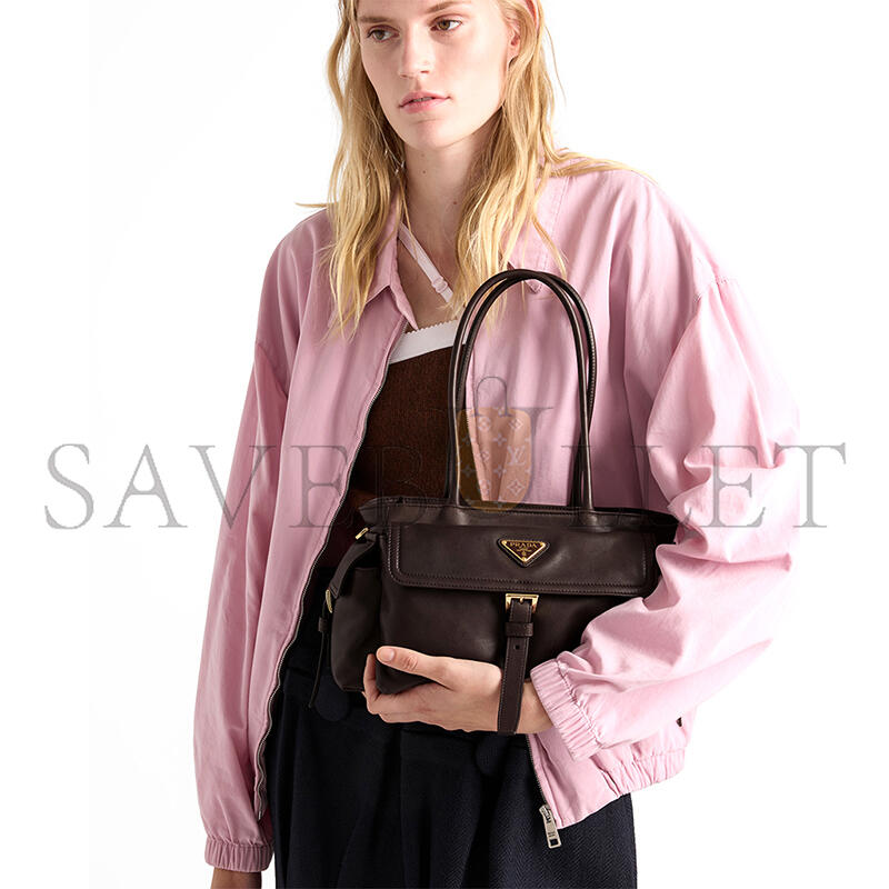 PRADA EXPLORE MEDIUM NAPPA LEATHER TOTE BAG 1BG596 (31*17*11cm) PRADA EXPLORE MEDIUM NAPPA LEATHER TOTE BAG 1BG596 (31*17*11cm)